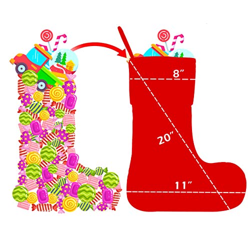 Holiday Christmas Stocking(20inch) Set of 6