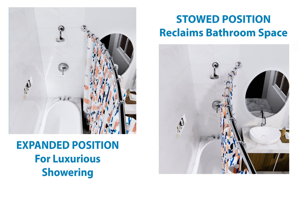 Straight Vs. Curved Shower Rods  - And Now A Multi-Positional Shower Rod