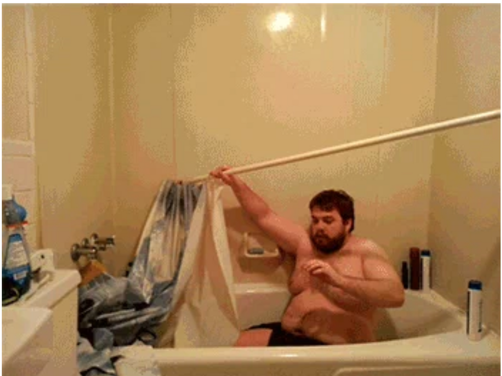 Tension Shower Rods Always Fall Down.  Don't Let This Happen To You!