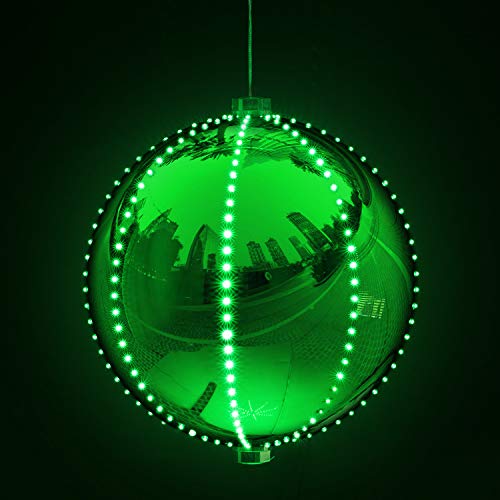 Holiday Hanging Christmas Ball Ornament with Chasing LED Lights