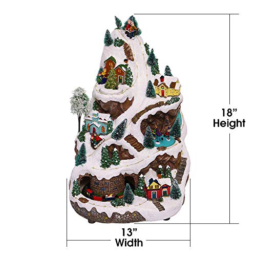 Holiday Animated Winter Wonderland Set with LED Light and Music Festive Christmas Holiday Indoor Decor for Home