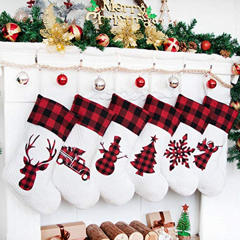 Holiday Christmas Stocking(20inch) Set of 6
