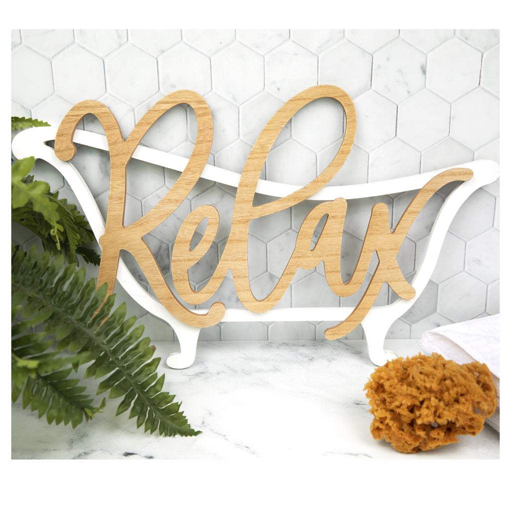 Relax Tub Bathroom Wall Decor